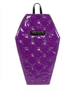 Rock Rebel Mina Quilted Bat Coffin Backpack: Purple -Fashion Apparel 02848670 134C 4207 A4EF 559B95608E15 90080.1701357036