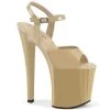 Pleaser Enchant-709 8" Platform Heels: Cream - PRE-ORDER
