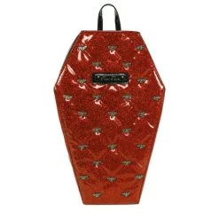 Rock Rebel Mina Quilted Bat Coffin Backpack: Red -Fashion Apparel 06D5D982 B83E 4B9A 84D4 756DC026878B 11020.1701356133