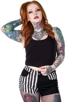 Too Fast Spiderweb Studded Stretch Denim Shorts -Fashion Apparel 0766F27B 3BA9 4167 A36B CCBAC0FFE869 77753.1669548598