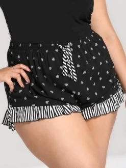 Hell Bunny Ribcage Hearts Lounge Shorts - Small To 4XL -Fashion Apparel 08E058EC 188F 4C0D AFFA 18D4477F9D30 85306.1669704232