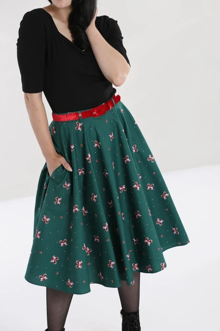 Hell Bunny Beth 50's Christmas Skirt - Small, XL And 2XL 7 Hell Bunny Beth 50's Christmas Skirt - Small, XL And 2XL - Image 5