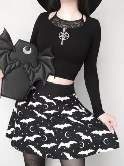 Too Fast Starry Moon Bats Mini Skater Skirt - Small -Fashion Apparel 0C7FB51E D240 4511 9BD3 BEC32A246E3D 54747.1636577889