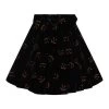 Collectif Adore Pumpkin Glitter Velvet Skater Skirt - Small, 2XL, 3XL And 4XL