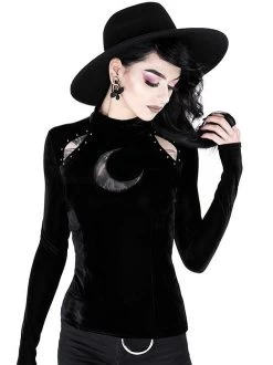 Restyle Over The Moon Velvet Top -Fashion Apparel 0D816ED7 0C54 40AD B60F B6CD52D91F10 07121.1681256120