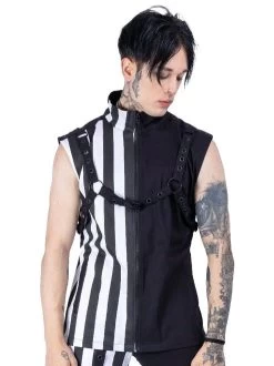 Heartless Cronus Vest: Black / White -Fashion Apparel 0DD5BA33 F119 4424 A063 759F194CBABE 83466.1709104084