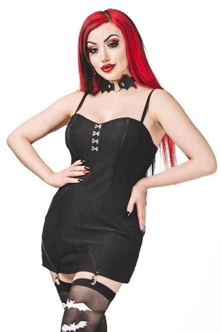 Necessary Evil Iris Mini Suspender Dress - Small 10 Necessary Evil Iris Mini Suspender Dress - Small - Image 8