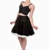 Banned Wild Fire 20" Petticoat: Black / White -Fashion Apparel 14872453351454002424white 45091.1639483453