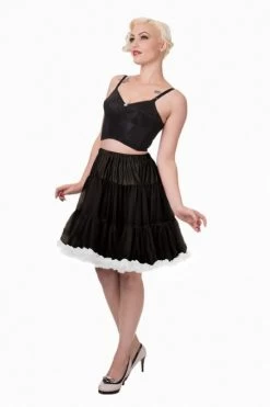 Banned Wild Fire 20" Petticoat: Black / White