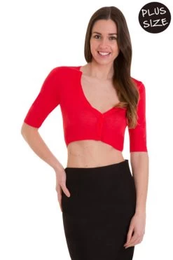 Banned Bobby Basic Cardi: Hibiscus