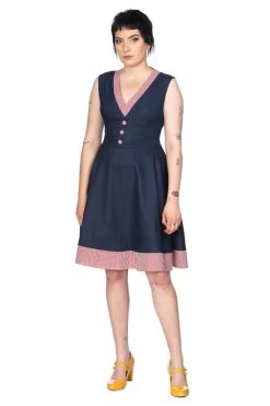 Banned Diner Days Fit 'n' Flare Dress -Fashion Apparel 1578478765DR16296DARKBLUE06 96550.1627981071