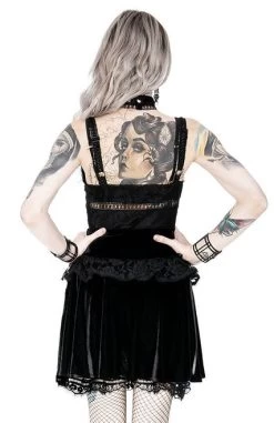 Restyle Lace Up Velvet Mini Skirt -Fashion Apparel 157847C8 9B8B 45DE A4A0 8C12D7D3637E 45674.1620223098