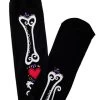 Banned Heart And Bones Stockings -Fashion Apparel 1611058914AC45426 BLACK 46094.1631454957