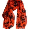 Banned Laughing Pumpkin Scarf -Fashion Apparel 1611064616AC45437 ORANGE 38135.1631457962