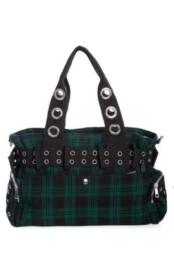 Banned Camdyn Handcuff Bag: Green Tartan 8 Banned Camdyn Handcuff Bag: Green Tartan -Fashion Apparel 1611698186BG34257 GREEN3 94836.1644300206
