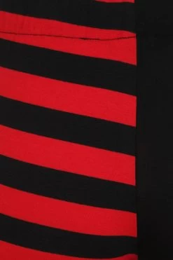 Banned Half Black Half Stripe Leggings: Red - Small, Large And 2XL 9 Banned Half Black Half Stripe Leggings: Red - Small, Large And 2XL -Fashion Apparel 1611941555LG67017 12 47479.1643660110
