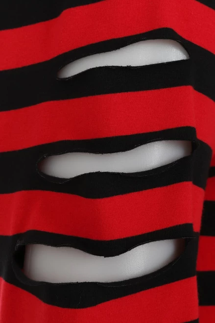 Banned Chantrea Top: Red / Black - Small To 2XL 8 Banned Chantrea Top: Red / Black - Small To 2XL - Image 6