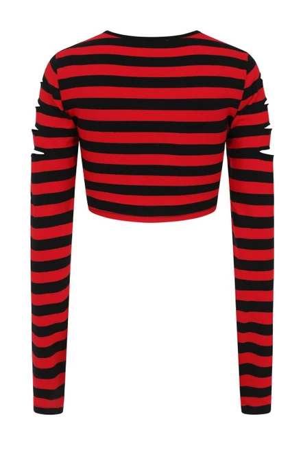 Banned Chantrea Top: Red / Black - Small To 2XL 4 Banned Chantrea Top: Red / Black - Small To 2XL - Image 2