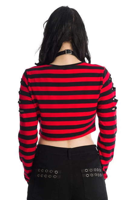 Banned Chantrea Top: Red / Black - Small To 2XL 6 Banned Chantrea Top: Red / Black - Small To 2XL - Image 4