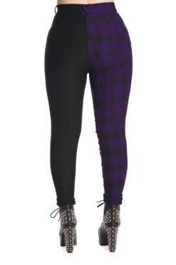 Banned Kaori Pants: Black / Purple - Small To 2XL -Fashion Apparel 1642506464TR31142 PUR2462 27765.1648588314