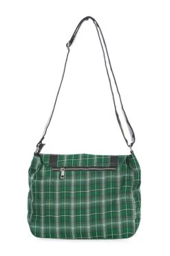 Banned Tartan Shoulder Bag: Green 10 Banned Tartan Shoulder Bag: Green -Fashion Apparel 1642510775BBN731 GREEN4 05330.1648590355