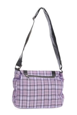 Banned Tartan Shoulder Bag: Lilac 12 Banned Tartan Shoulder Bag: Lilac -Fashion Apparel 1642510795BBN731 LILAC4 50374.1648590944