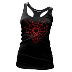 Pinky Star Red Web Heart Tank Top