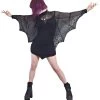 Necessary Evil Cybele Mini Dress With Bat Wing Sleeves