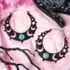 Too Fast Phases Of The Moon Gem Hoop Earrings