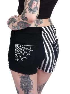 Too Fast Spiderweb Studded Stretch Denim Shorts -Fashion Apparel 218E931C 2680 4B82 8F68 F56319A4823B 80651.1669548474