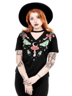 Restyle V-Neck Choker Top: Autumnal Equinox - XS To 3XL