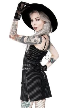 Restyle Collared Pinstriped Mini Gothic Dress -Fashion Apparel 2B3F9755 5CC5 4BC1 AB5D 2DDC15AE753F 88330.1605823370