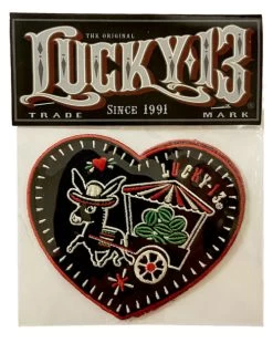 Lucky 13 Los Donkeys Heart Patches - Set Of 2 -Fashion Apparel 2E4FD60B 47FB 4BD7 B8B8 1D5BACB6E064 39054.1718450964