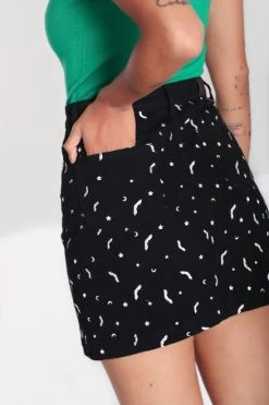 Hell Bunny Black Bat Mini Skirt - Medium To 4XL -Fashion Apparel 2F60F567 21F7 4513 82C4 C70329724D89 47006.1667803884