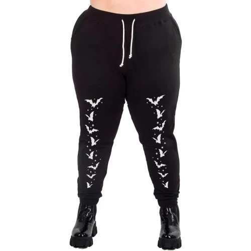 Too Fast Bats & Stars Sweatpants: Black / White - Small To 3XL 6 Too Fast Bats & Stars Sweatpants: Black / White - Small To 3XL - Image 4