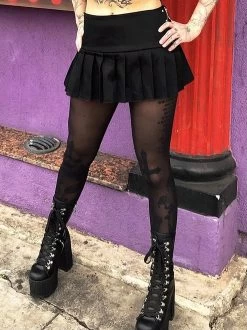 Switchblade Stiletto Studded School Skirt: Black -Fashion Apparel 328FB1A8 CF73 4F00 85FB FBC001CFE87E 46291.1651362028