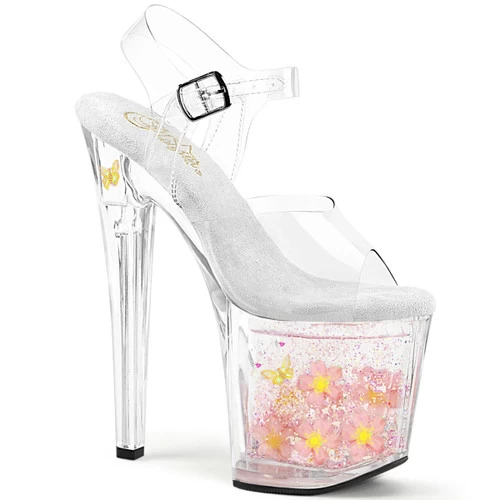 Pleaser Enchant-708AQUA-01 8" Platform Heels: Aqua - Clear / Pastel Holographic - PRE-ORDER 3 Pleaser Enchant-708AQUA-01 8" Platform Heels: Aqua - Clear / Pastel Holographic - PRE-ORDER