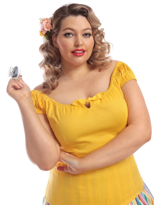 Collectif Lorena Top: Yellow - 3XL And 4XL 5 Collectif Lorena Top: Yellow - 3XL And 4XL - Image 3