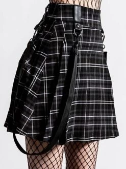 Killstar Gunner Pleated Skirt: Ash Tartan -Fashion Apparel 34F74BF9 36E6 4D06 B9E3 EB3154BEA7D2 66501.1648658831