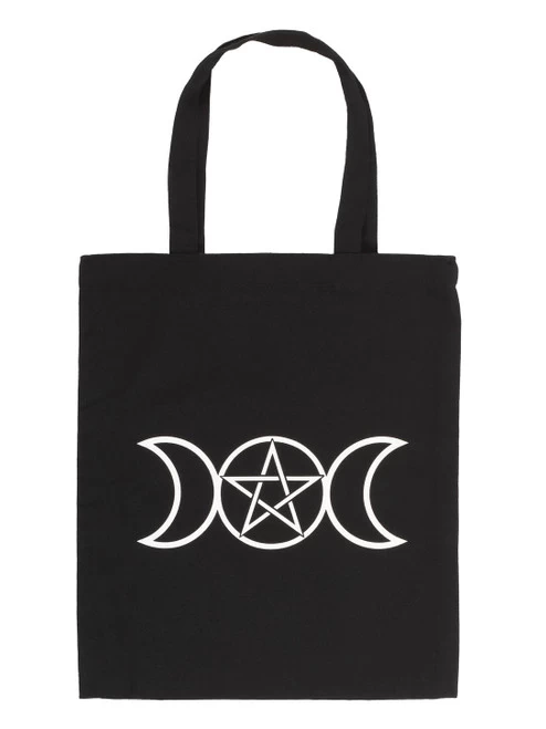 Black Triple Moon Tote Bag 7 Black Triple Moon Tote Bag - Image 5