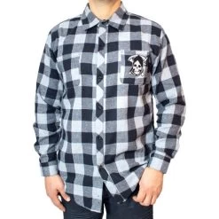 Kreepsville 666 Reaper's Revenge Grey Flannel Shirt -Fashion Apparel 3B3A7D62 E8A5 4940 A030 D62060BFE19D 60305.1708909983
