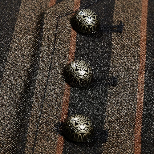 Punk Rave Striped Steampunk Waistcoat 7 Punk Rave Striped Steampunk Waistcoat - Image 5