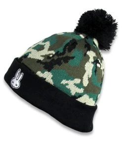 Six Bunnies Pom-Pom Beanie: Camo -Fashion Apparel 4338 2b 20967.1552869707