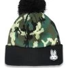 Six Bunnies Pom-Pom Beanie: Camo -Fashion Apparel 4338b 03067.1552869707