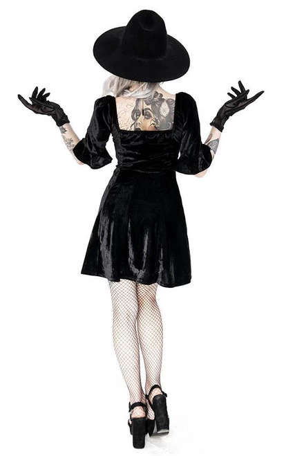 Restyle Black Velvet Sweetheart Dress With Gothic Cross 12 Restyle Black Velvet Sweetheart Dress With Gothic Cross - Image 10