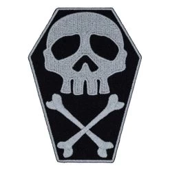 Kreepsville 666 Skull & Cross Bones Coffin Patch