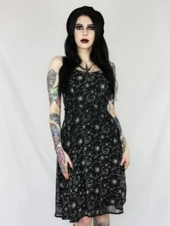 Coven United Moonprint Crossover Straps Dress - XS To 4XL 28 Coven United Moonprint Crossover Straps Dress - XS To 4XL -Fashion Apparel 483D730A F127 49C3 939E F6E831C09200 47661.1699014542