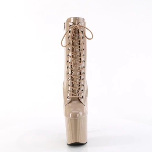 Pleaser Enchant-1040 8" Ankle Boots: Nude Beige - PRE-ORDER 5 Pleaser Enchant-1040 8" Ankle Boots: Nude Beige - PRE-ORDER - Image 3