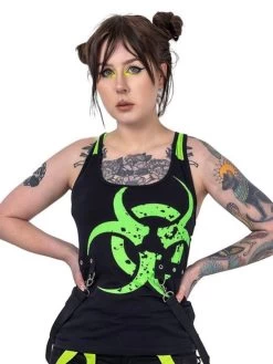 Poizen Industries Danger Zone Top: Black / Toxic Green -Fashion Apparel 4DA4B098 DB55 48A8 9318 E704C0FF3FC1 18170.1702455112
