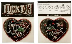 Lucky 13 Los Donkeys Heart Patches - Set Of 2 -Fashion Apparel 53B7F60D E206 4F5F A288 353DA30312FB 69248.1718450983